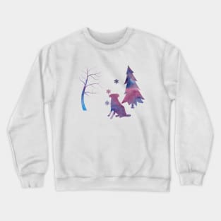 Australian Shepherd aka Aussie dog Winter Scene Crewneck Sweatshirt